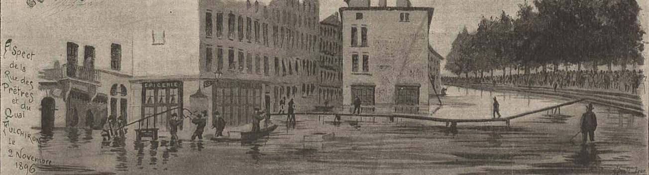 Les inondations de la Saône le 2 novembre 1896 (Le Progrès Illustré, 15 novembre 1896)