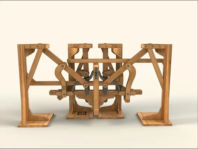 Pafnouti Tchebychev (1821-1894) est un mathématicien russe important dont les contributions couvrent des domaines très variés.
Parmi ses inventions, la « machine à marcher ». 

C’est à travers la conception de ce genre de machines qu’il créa la théorie de l’approximation. 
Les étudiants en maths connaissent les polynômes de Tchebychev.

Ce petit film est extrait de https://fr.tcheb.ru/plantigrade-machine/